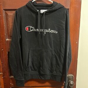 Champion Black Sweater Classic Pullover Style